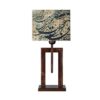 Artistic Persian Calligraphy Wooden Table Lamp – Handcrafted Rectangular Accent