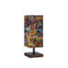 Minimalist Handcrafted Persian Wooden Table Lamp – Shahnameh Rectangular Design