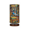 Minimalist Handcrafted Persian Wooden Table Lamp – Shahnameh Cylindrical Design
