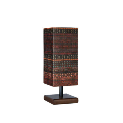 Minimalist Handcrafted Persian Wooden Table Lamp – MT70 Rectangular Design