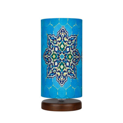 Minimalist Handcrafted Persian Wooden Table Lamp – T18 Cylindrical Design