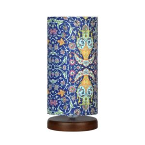 Minimalist Handcrafted Persian Wooden Table Lamp – Cylindrical Design