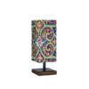 Minimalist Handcrafted Persian Wooden Table Lamp – Flower Rectangular Design