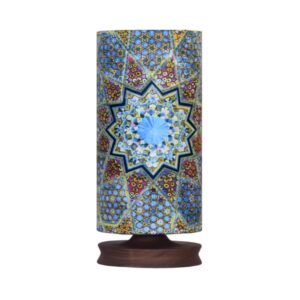 Minimalist Handcrafted Persian Wooden Table Lamp – Sonati Cylindrical Design