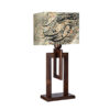 Artistic Persian Calligraphy Wooden Table Lamp – Handcrafted Rectangular Accent