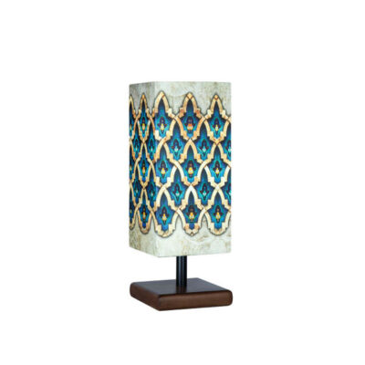 Minimalist Handcrafted Persian Wooden Table Lamp – MT7 Rectangular Design