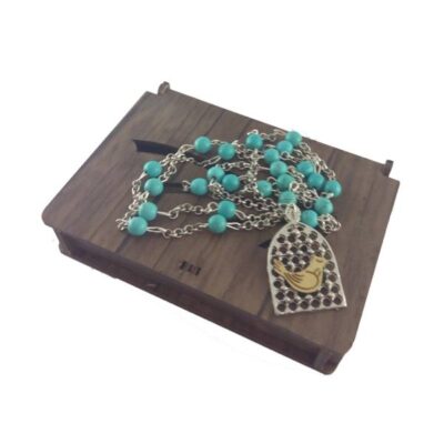 Persian Stainless Steel Pendant Necklace – Morgh Amin Bird Saf Design