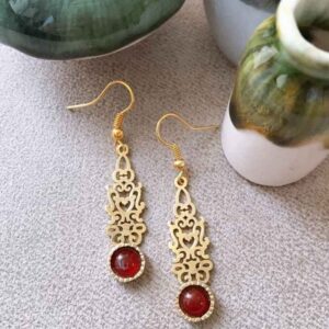 Persian Brass Earrings Model Silk