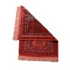 Hand-Knotted Persian Khorasan Silk Rug (Traditional Tribal Bukhara Design) - Red