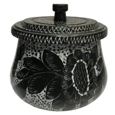 Persian Stone Dizi Pot with Lid for Cooking Abgoosht - Flower
