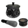 Persian Stone Dizi Pot with Lid for Cooking Abgoosht - Flower