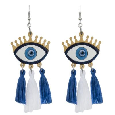 Macrame Tassel Earrings Model Cheshm Nazar
