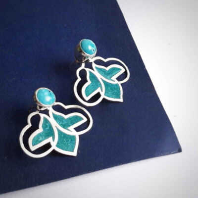 Persian Silver Earrings Handcrafted Eslimi