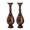 Set of Two Handcrafted Persian Engraved Copper Vases, Featuring a Classic Floral Design for a Timeless Decor Accent