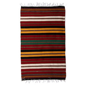 Authentic Persian Jajim Rug – Diyasam Striped Flat-Woven