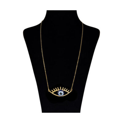 Stainless Steel Necklace – Persian Cheshm Nazar Evil Eye Design