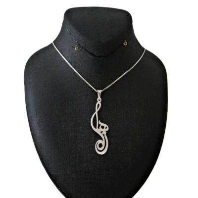 Silver Farsi Name Necklace - Zahra Nameplate, Minimalist Persian Calligraphy