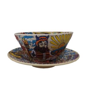 Set of Handmade Decorative Pottery Plate & Bowl Shahnameh