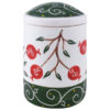 Pottery Canister Jar - Handcrafted with Pomegranate Pattern