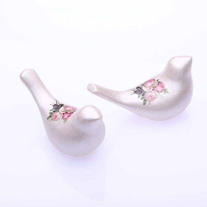Set of Persian Pottery Tealight Candle Holders Pomegranate & Bird