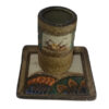 Artistic Pottery Mug - Decorative with Coaster, Masey Model