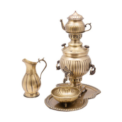 Persian Brass Samovar Decorative Charcoal Tea Maker 3-Liter
