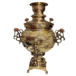Persian Brass Samovar Decorative Charcoal Tea Maker 6-Liter