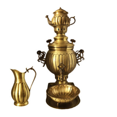 Persian Brass Samovar Decorative Charcoal Tea Maker 5-Liter