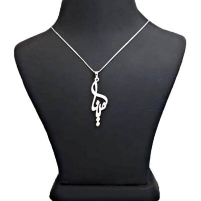 Silver Farsi Name Necklace – Mina Nameplate, Minimalist Persian Calligraphy