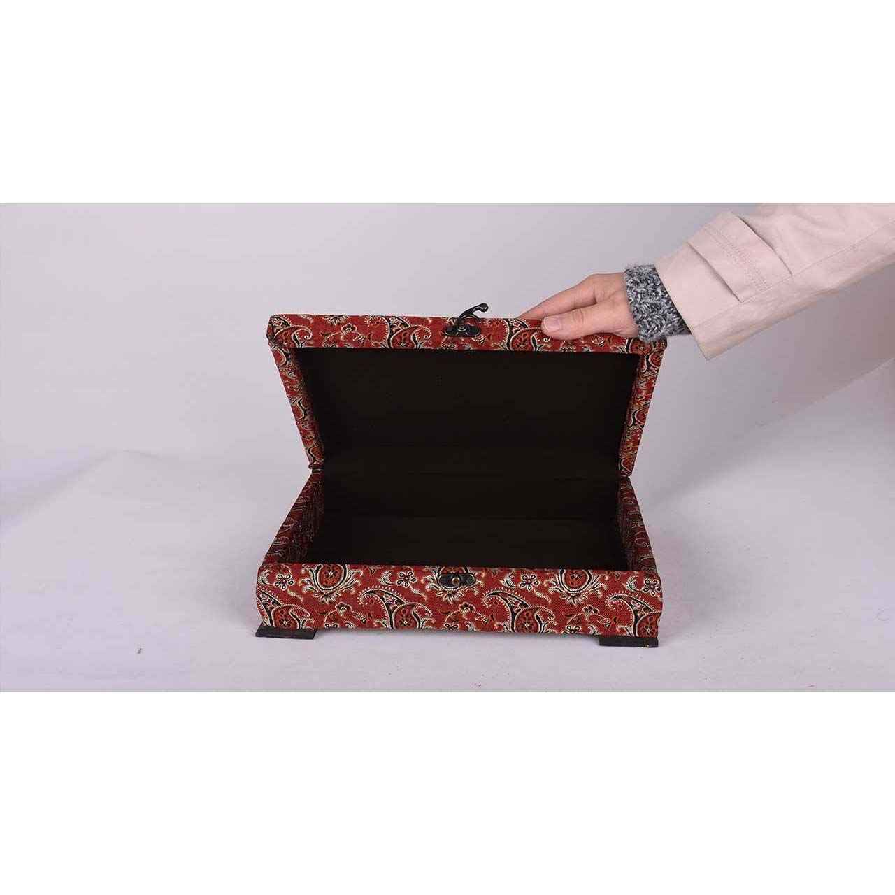 Wooden Box for Gift Giving with Persian Inspired Pattern Termeh