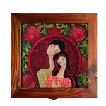 Wooden Box for Gift Giving with Persian Inspired Pattern Love