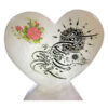 Islamic Heart Salt Lamp Handcrafted with Van Yakad Calligraphy