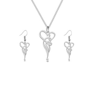 Set of Persian Silver Named Necklace & Earrings Maryam