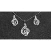Set of Persian Silver Necklace & Earrings Model Ordibehsht Symbol