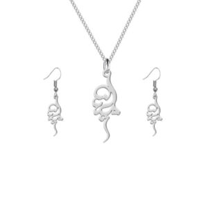 Set of Persian Silver Necklace & Earring Model Melina