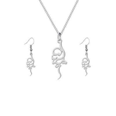 Set of Persian Silver Necklace & Earring Model Melina