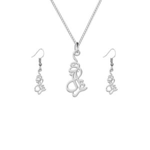 Set of Persian Silver Necklace & Earring Model Ghazal
