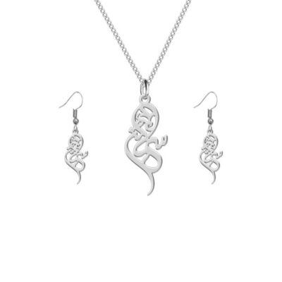 Set of Persian Silver Necklace & Earring - Samaneh