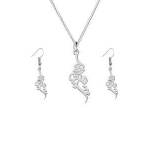 Set of Persian Silver Necklace & Earring Model Parniya