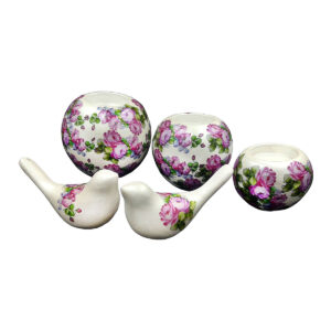 Set of Persian Pottery Tealight Candle Holders Model Flower