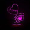Persian 3D LED Night Light Heart & Love Calligraphy Eshgh