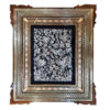 Handmade Framed Persian Engraved Copper Art Birds & Flowers – Traditional Wall Decor