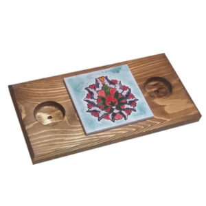 Rustic Wooden Tealight Candle Holder Table Decor Persian Shah Abbasi