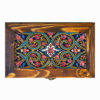 Wooden Box for Gift Giving with Persian Inspired Pattern Flower