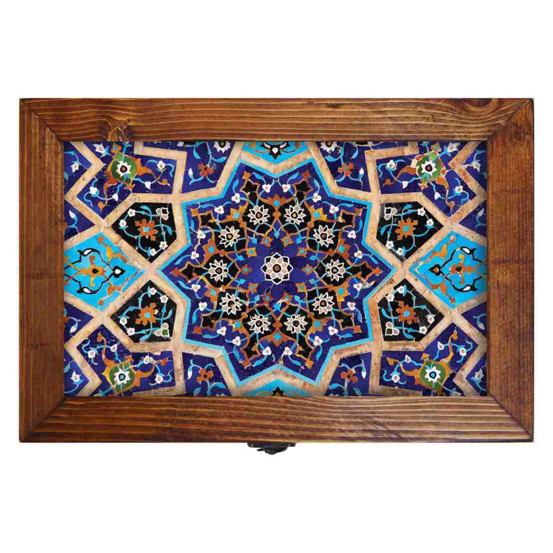Wooden Box for Gift Giving with Persian Inspired Pattern Slimi