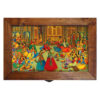Wooden Box for Gift Giving with Persian Inspired Pattern Painting