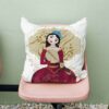 Printed Velvet Cushion Cover - Girl Design (Set of 2)