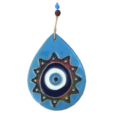 Gisoo Evil Eye Wall Hanging – Persian Ceramic Nazar Amulet for Protection & Home Decoration