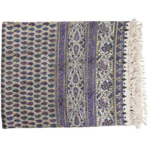 Persian Tablecloth: Isfahan’s Traditional Kalamkari Block Print Blue