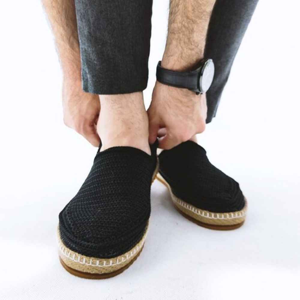 Giveh Shoes – Persian Handcrafted Breathable Footwear Black Model